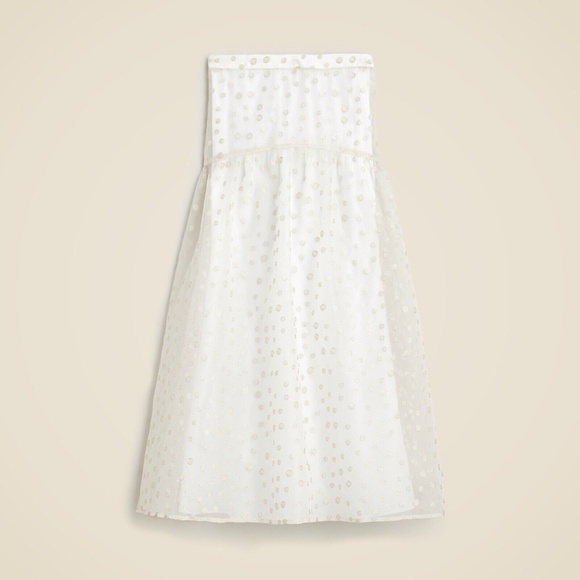 New Maryam Nassir Zadeh X J.Crew Sz 10 Drop-Waist Skirt Embroidered Silk Organza - Picture 2 of 5